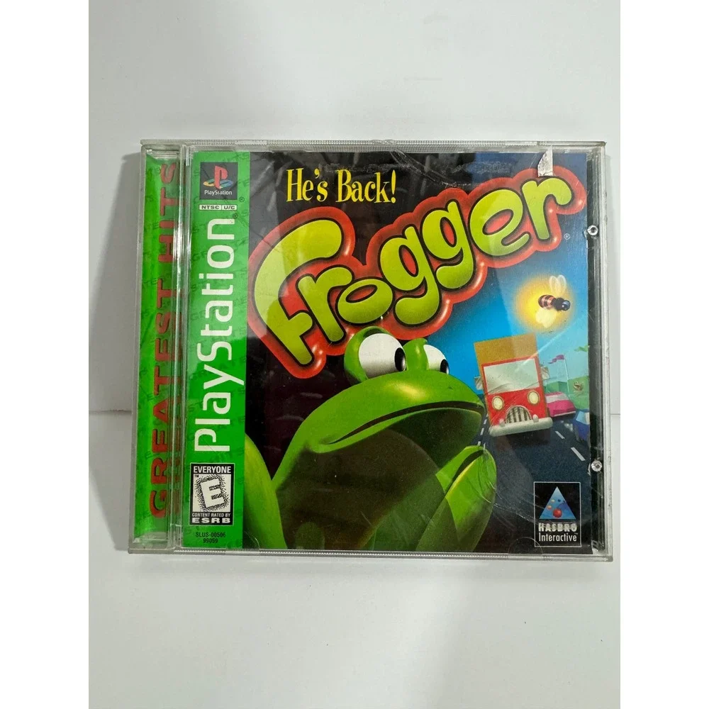 Sony Frogger Video Game PS1 One Size Green Excellent Greatest Hits SLUS-00506